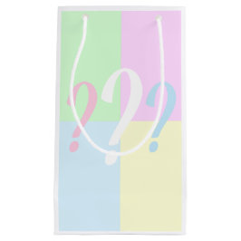 Bolsa De Regalo Pequeña Marca de interrogación de revelación de género