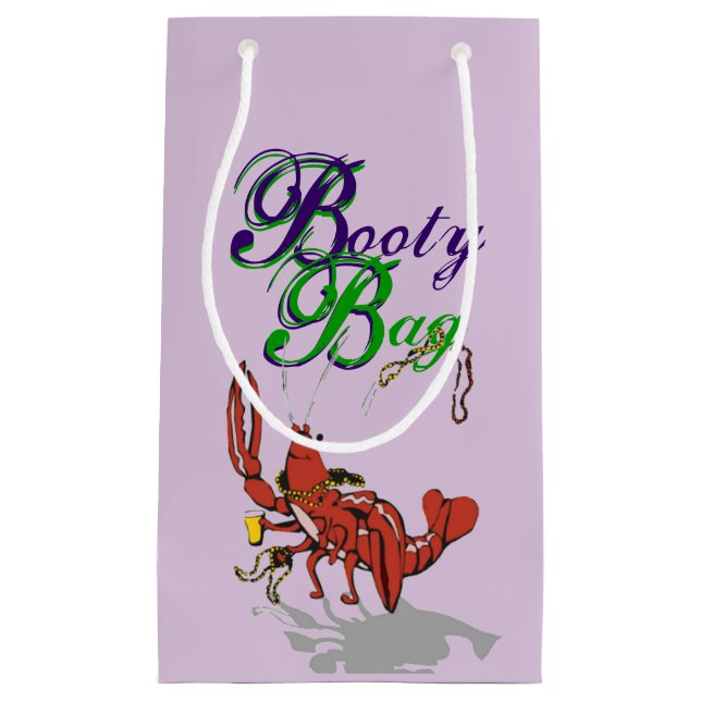 Bolsa De Regalo Pequeña Mardi Gras Crawdad (Anverso)