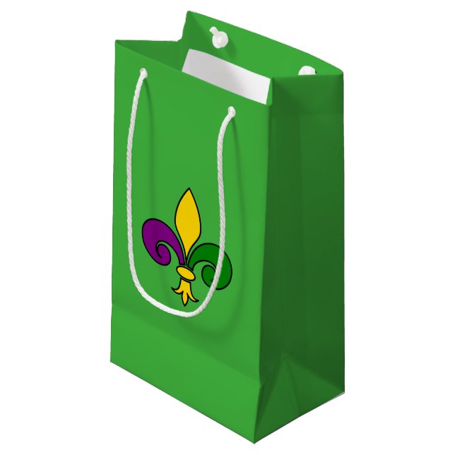 Bolsa De Regalo Pequeña Mardi Gras fleur-de-lys (Angulo Anverso)