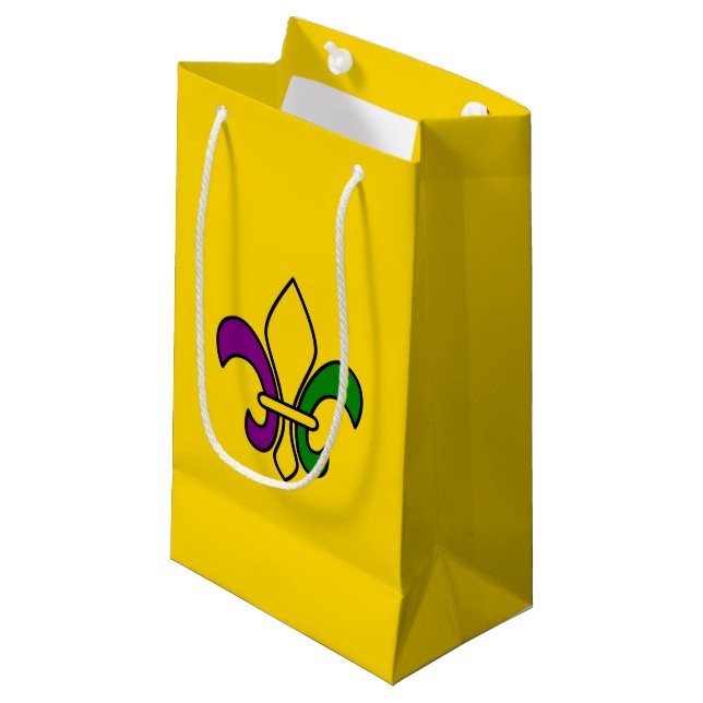 Bolsa de regalo pequeña Mardi Gras fleur-de-lys (Angulo Anverso)