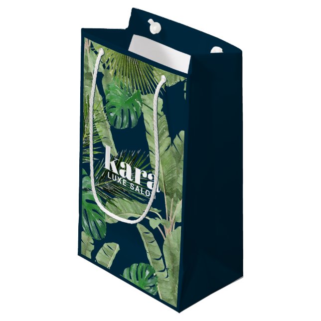 Bolsa De Regalo Pequeña Marina de diseño tropical moderna (Angulo Anverso)