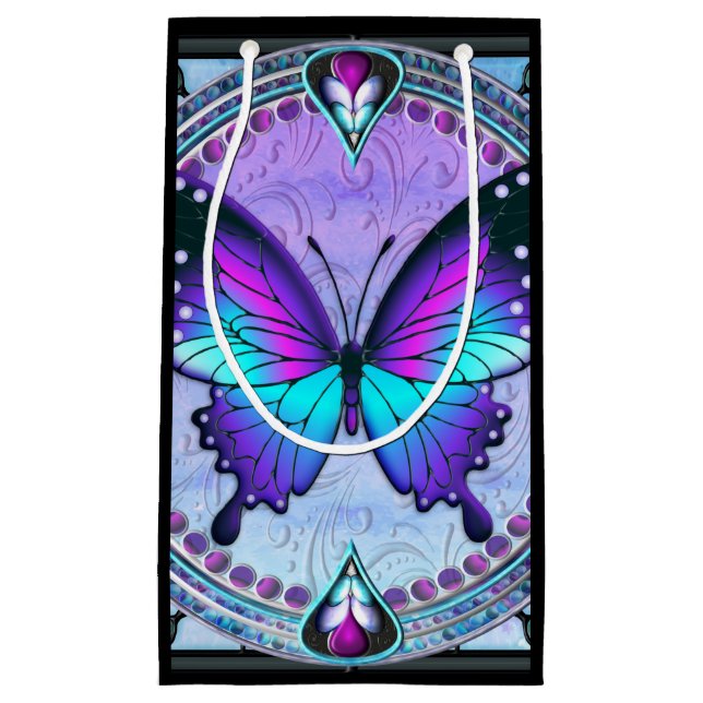 Bolsa De Regalo Pequeña Mariposa de sublimación con fondo (Anverso)