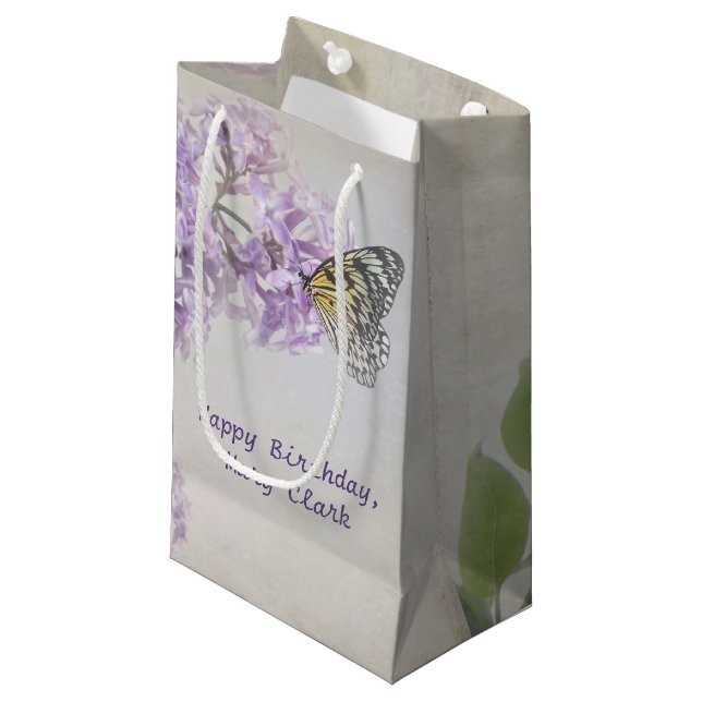 Bolsa De Regalo Pequeña mariposa sobre lilac (Angulo Anverso)