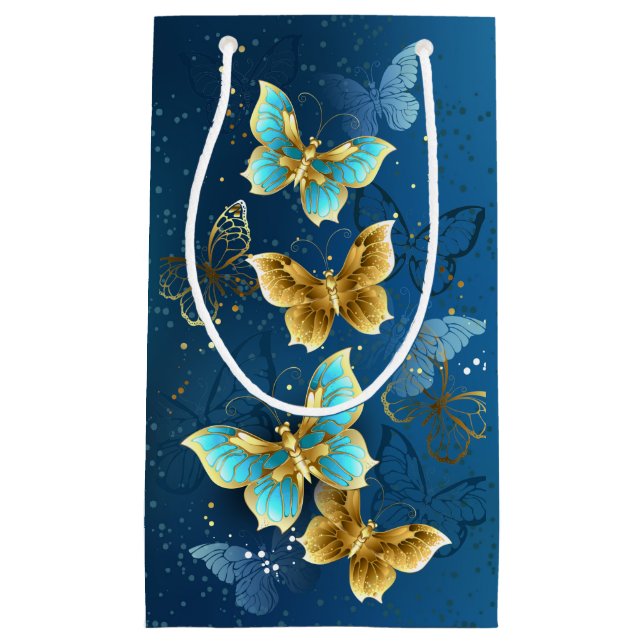 Bolsa De Regalo Pequeña Mariposas doradas (Anverso)