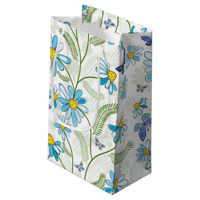 Bolsa De Regalo Pequeña Mariposas y daises (Angulo reverso)