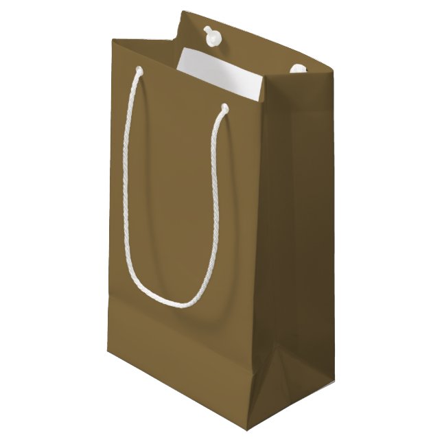 Bolsa De Regalo Pequeña Marrón gris sólido  (Angulo Anverso)