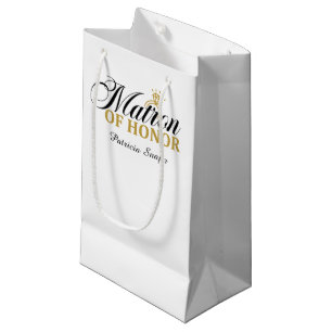 Bolsa De Regalo Pequeña Matrón de la fiesta de la boda del personalizable