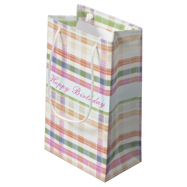 Bolsa De Regalo Pequeña Mauve rosa y azul (Angulo reverso)