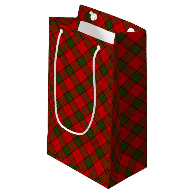 Bolsa De Regalo Pequeña Maxwell tartan platillo rojo (Angulo Anverso)