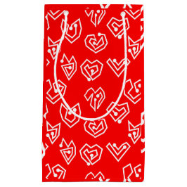 Bolsa De Regalo Pequeña Mazes de San Valentín blanco