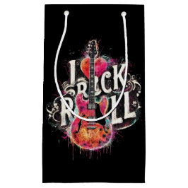 Bolsa De Regalo Pequeña Me encanta la pintura de guitarra eléctrica Rock N