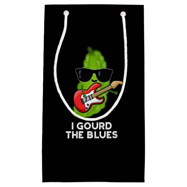 Bolsa De Regalo Pequeña Me Enfadó El Blues Gracioso Veggie Pun Dark BG (Anverso)