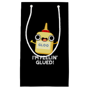 Bolsa De Regalo Pequeña Me siento atraído por Glue Glue Pun Dark BG