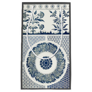 Bolsa De Regalo Pequeña Medallón Chino: Chinoiserie Azul Índigo