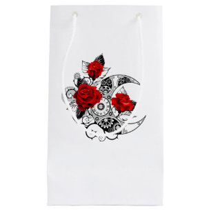 Bolsa De Regalo Pequeña Media luna mecánica con rosas rojas