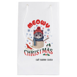 Bolsa De Regalo Pequeña Meowy Navidades Grumpy Gray Cat Mug