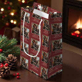 Bolsa De Regalo Pequeña Merry Christmas Red Photo Holiday