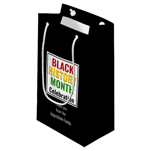 Bolsa De Regalo Pequeña Mes de historia negra BHM Fiesta elegante de celeb (Angulo Anverso)