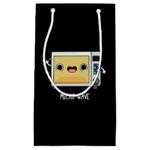 Bolsa De Regalo Pequeña Microwave Funny Pun Dark BG