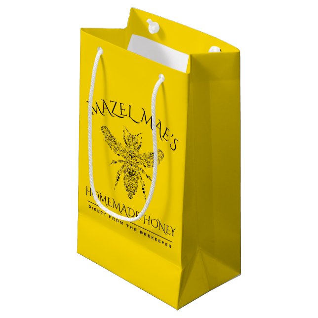 Bolsa De Regalo Pequeña Miel hecha en casa de encargo (Angulo Anverso)