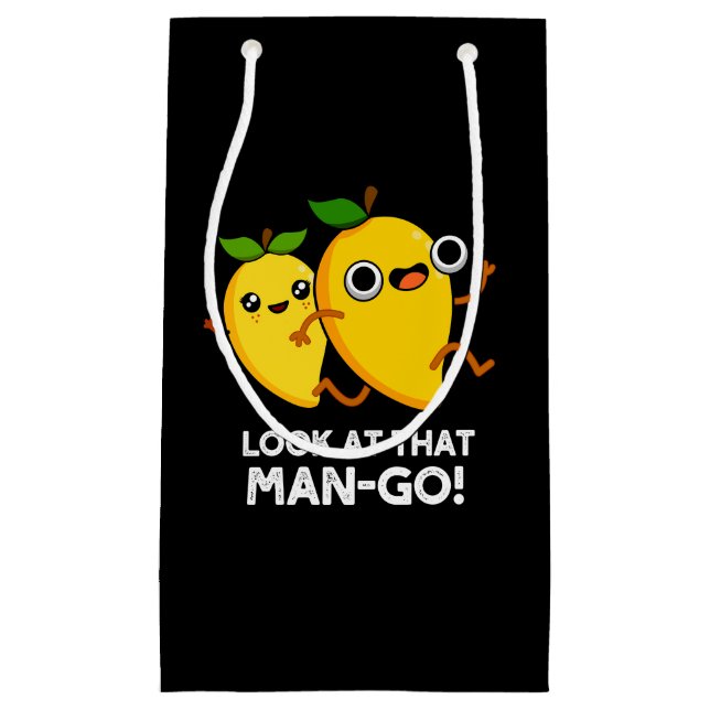 Bolsa De Regalo Pequeña Mira ese divertido bollo de fruta oscuro de Man-go (Anverso)
