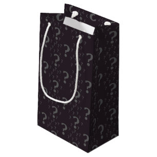 Bolsa De Regalo Pequeña Misterio de la marca de preguntas rompecabezas gri
