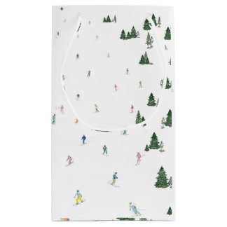 Bolsa De Regalo Pequeña Mochila de impresión acuática de Ski y Snowboard e