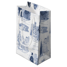 Bolsa De Regalo Pequeña Moda elegante azul del vintage de Biedermeier