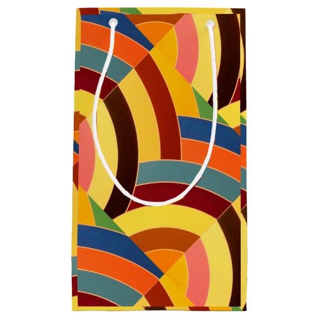Bolsa De Regalo Pequeña moda moderna de chevrons multicolor (Anverso)