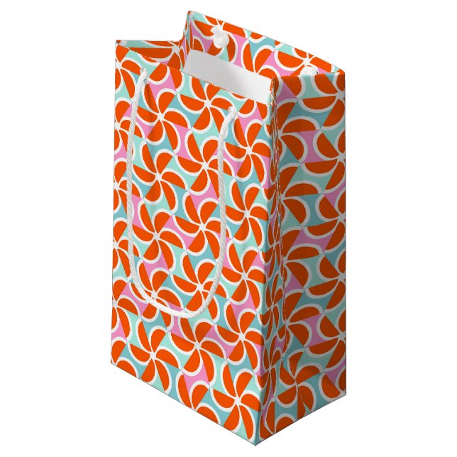 Bolsa De Regalo Pequeña Modelo anaranjado retro de la cuña (Angulo Anverso)