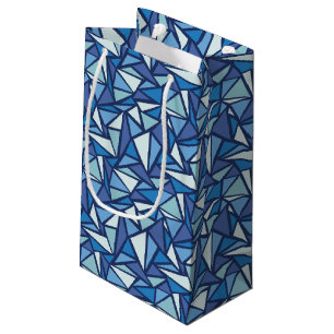 Bolsa De Regalo Pequeña Modelo azul abstracto de Crsytal del hielo