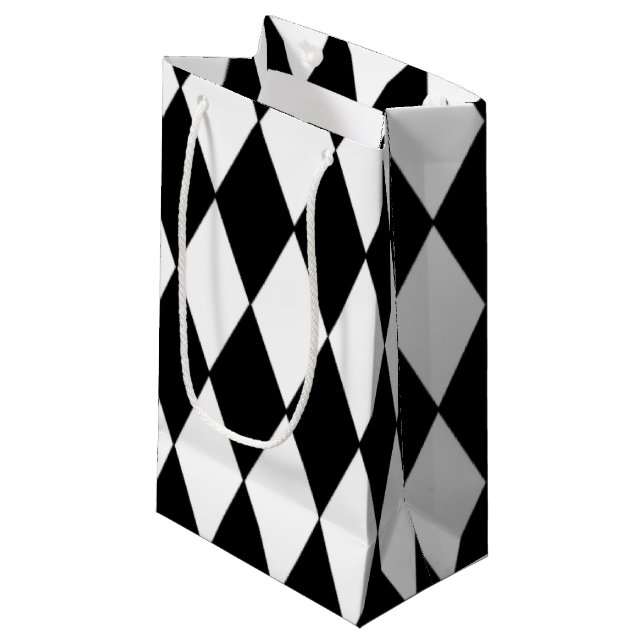 Bolsa De Regalo Pequeña Modelo blanco negro del Harlequin (Angulo Anverso)