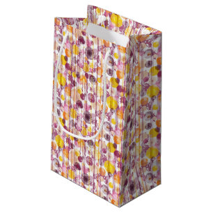Bolsa De Regalo Pequeña Modelo blanco rayado manchado