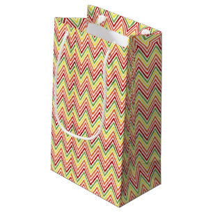 Bolsa De Regalo Pequeña Modelo colorido de Chevron del zigzag