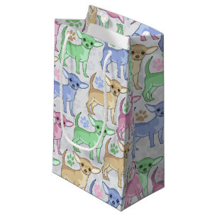 Bolsa De Regalo Pequeña Modelo colorido del amante de la chihuahua