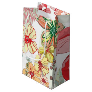 Bolsa De Regalo Pequeña Modelo con las flores rojas