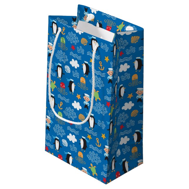 Bolsa De Regalo Pequeña modelo con tema del mar (Angulo reverso)