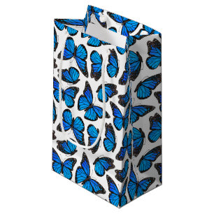 Bolsa De Regalo Pequeña Modelo de mariposa azul de monarca