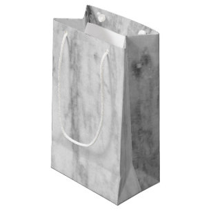 Bolsa De Regalo Pequeña Modelo de mármol blanco y gris de la textura