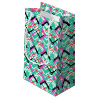 Modelo de zigzag verde azulado dibujado mano