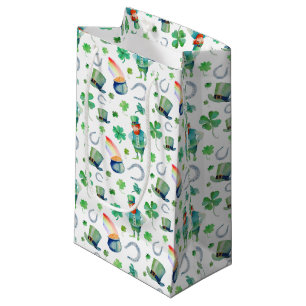 Bolsa De Regalo Pequeña Modelo del día de St Patrick de la acuarela