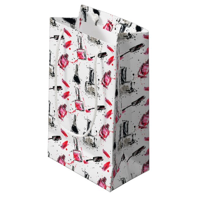 Bolsa De Regalo Pequeña Modelo del esmalte de uñas de la acuarela (Angulo Anverso)