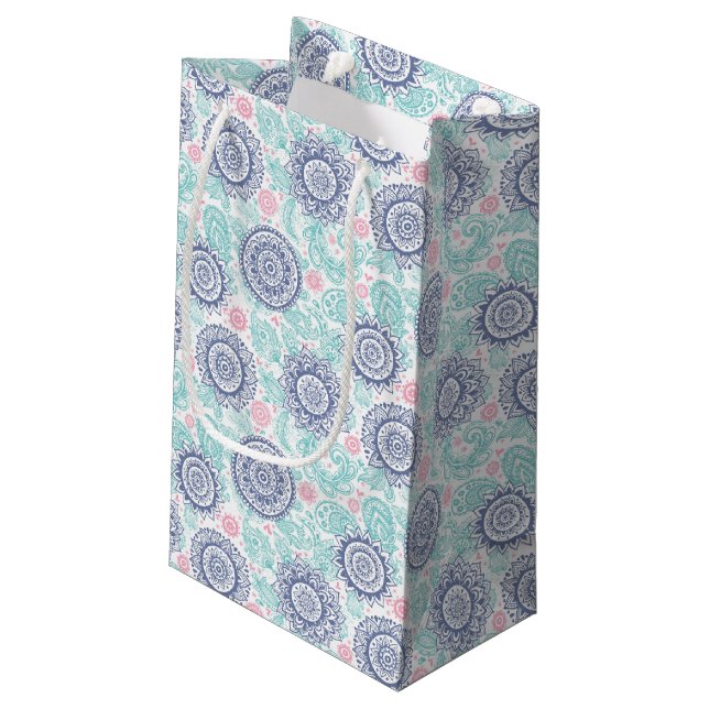 Bolsa De Regalo Pequeña Modelo étnico de Paisley (Angulo reverso)