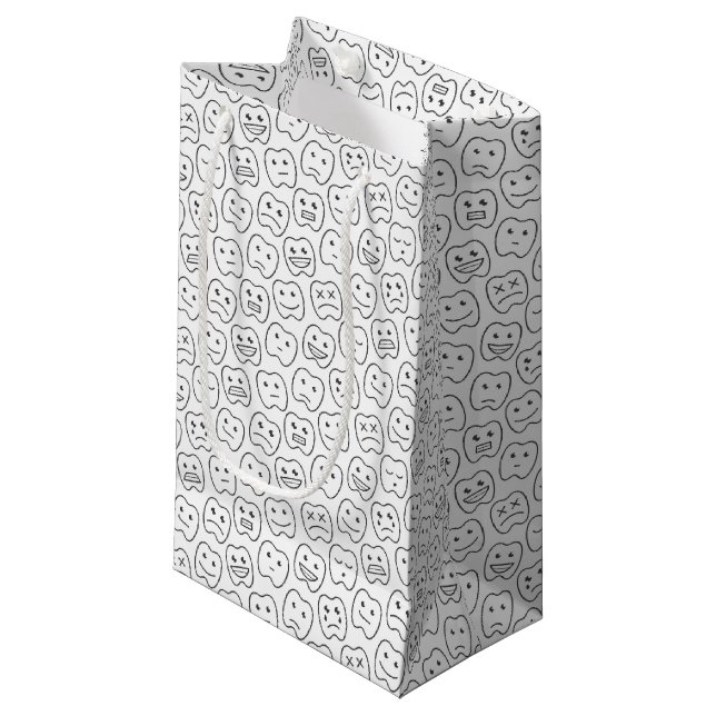 Bolsa De Regalo Pequeña Modelo feliz de los dientes (Angulo Anverso)