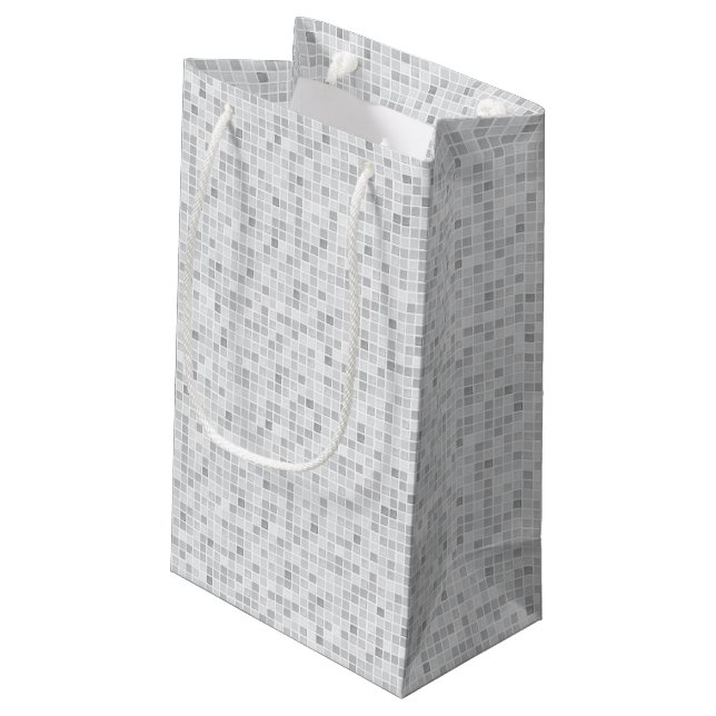 Bolsa De Regalo Pequeña Modelo gris de las tejas (Angulo reverso)