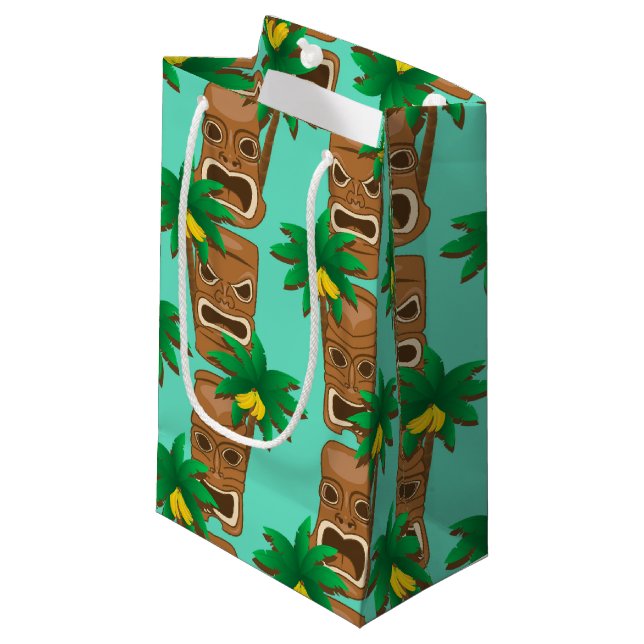 Bolsa De Regalo Pequeña Modelo hawaiano de la repetición de Tiki (Angulo Anverso)