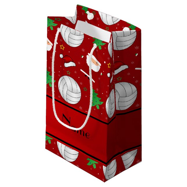 Bolsa De Regalo Pequeña Modelo rojo conocido de encargo del navidad del (Angulo Anverso)