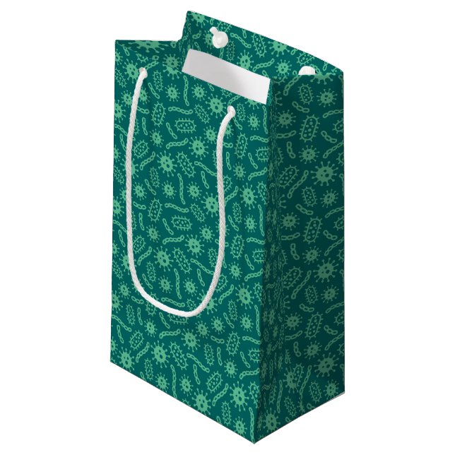 Bolsa De Regalo Pequeña Modelo verde de los microbios (Angulo Anverso)