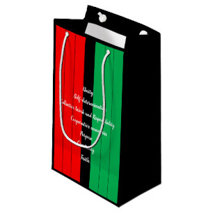 Bolsa De Regalo Pequeña Modelo verde negro rojo de las rayas de los