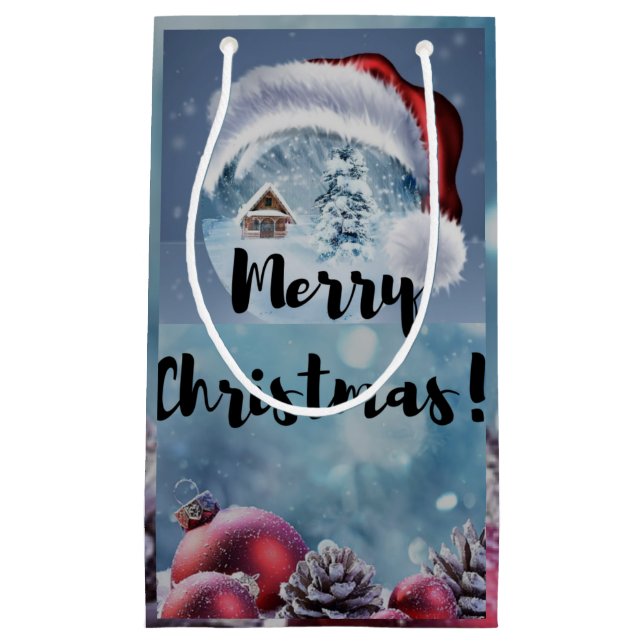 Bolsa De Regalo Pequeña Modern funny cute Christmas reindeer      (Anverso)